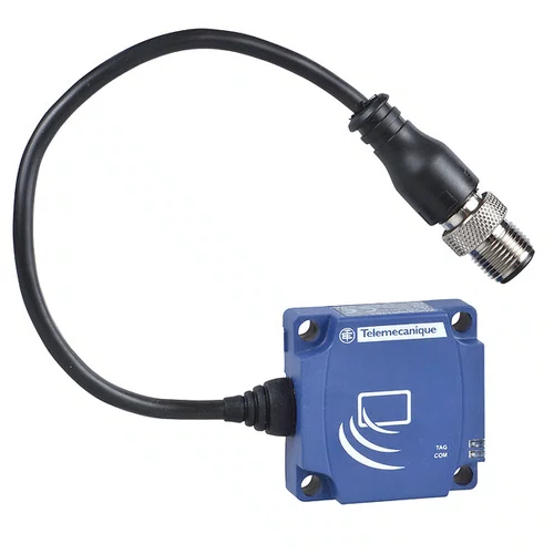 Antena inteligente compacta, Identificação por radiofrequência XGCS4901201, RFID 13,56 MHz, formato plano 40x40x15, M12, cabo de 0,2 m