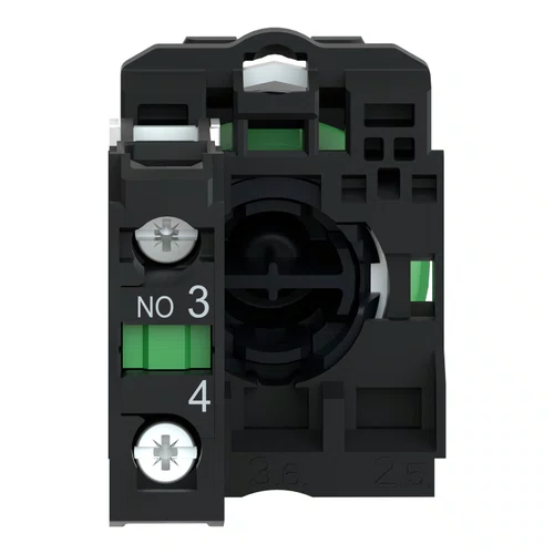 Botão Ø22mm plástico, retorno por mola, preto, NA, XB5AA21