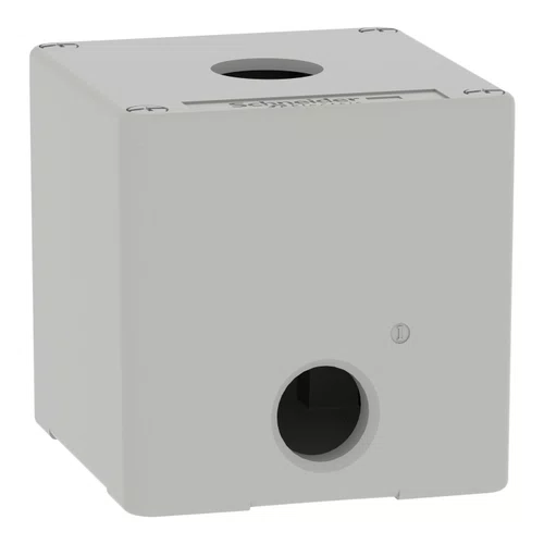 Botoeira metálica vazia Ø22mm, cinza, 1 furo, 80x80x77mm, XAPD1501