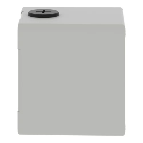 Botoeira metálica vazia Ø22mm, cinza, 1 furo, 80x80x77mm, XAPD1501