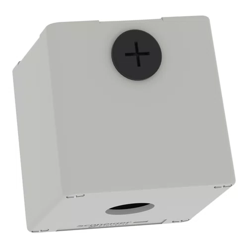 Botoeira metálica vazia Ø22mm, cinza, 1 furo, 80x80x77mm, XAPD1501