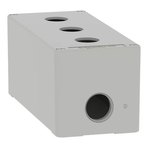 Botoeira metálica vazia Ø22mm, cinza, 3 furos, 80X175X77mm, XAPD3503
