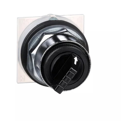 Cabeçote para chave seletora Ø30mm metálico, manopla curta, 2 posições fixas