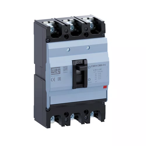 Disjuntor CBW3B-B225DFF3 225 A 3 polos 18kA @ 380Vc.a.(IEC 60947-2) Térmico e magnético fixos