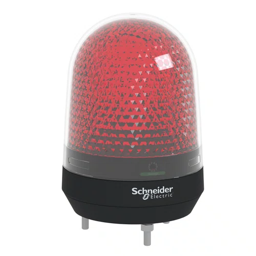 Farol rotativo Ø100mm, vermelho, sem buzzer, 12...24VCC