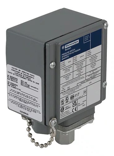 Pressostato 9012G, escala ajustável, 2 limiares, 5,0 a 250 PSIG
