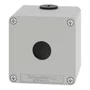 Botoeira metálica vazia Ø22mm, cinza, 1 furo, 80x80x77mm, XAPD1501
