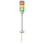 Coluna luminosa Ø60mm pré-montada, buzzer, LED vermelho, verde, amarelo, 24VCA/CC, tubo de montagem em alumínio e placa de fixação